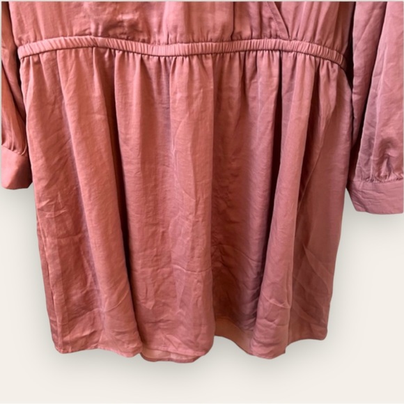 AMERICAN EAGLE - Silky Pink Mini Dress with Elastic Waistband - Picture 7 of 14